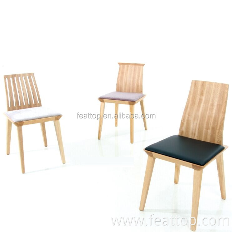High Quality Modern Design Hotel Banquet Upholstered Ash Wooden Dining Chairs